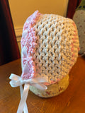 reproduction WWII era baby bonnet