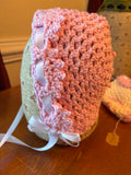 reproduction WWII era baby bonnet