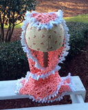 reproduction WWII era crocheted fascinator