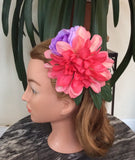 Double hair flower on comb