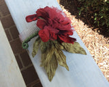 Velvet peony hair comb