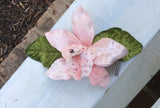 Tropical Velvet flower on Hair Comb