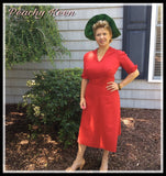 WWII era Reproduction dress made from a 1939 pattern