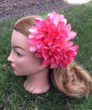 Double hair flower on comb