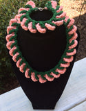 Matching necklace and bracelet set