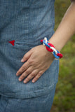 Crochet chain link bracelets