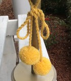 Crocheted winter bonnet