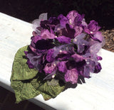 Velvet hydrangea hair comb