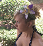 Tropical Velvet flower on Hair Comb