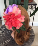 Double hair flower on comb
