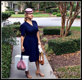 reproduction WWII era "Tip-Tilter"  hat and matching bag
