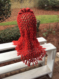 Crocheted headscarf