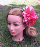 Double hair flower on comb