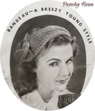 reproduction WWII era crocheted bandeau hat